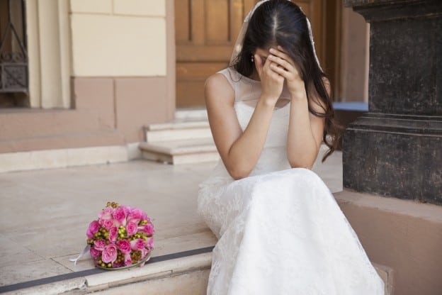 Sad bride